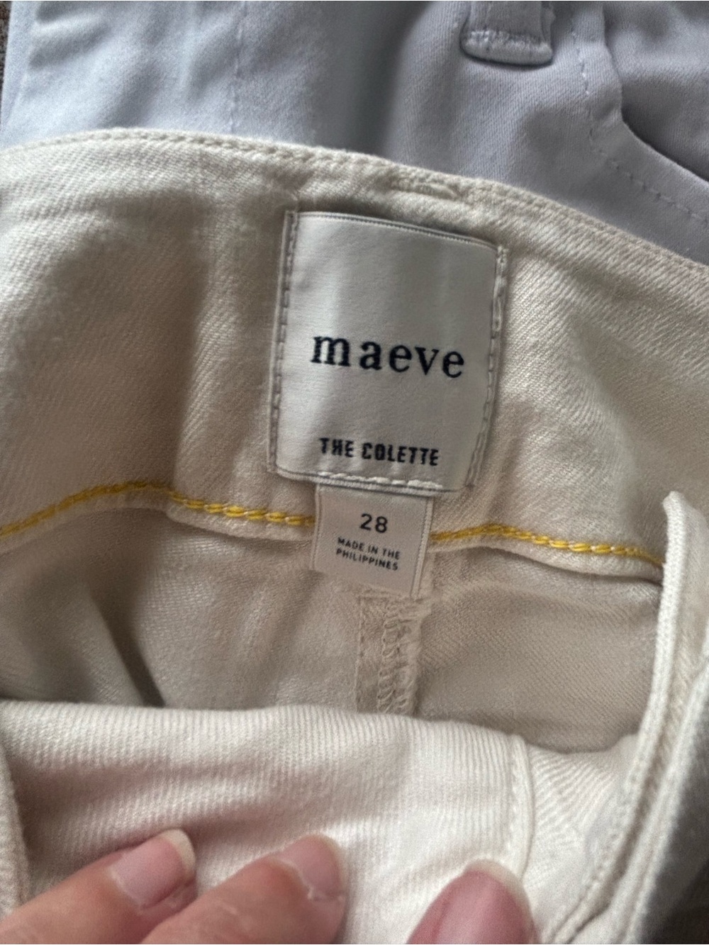 Maeve, High-Rise Wide-Leg Women's Pants in Cream, 28 - Picture 11 of 13